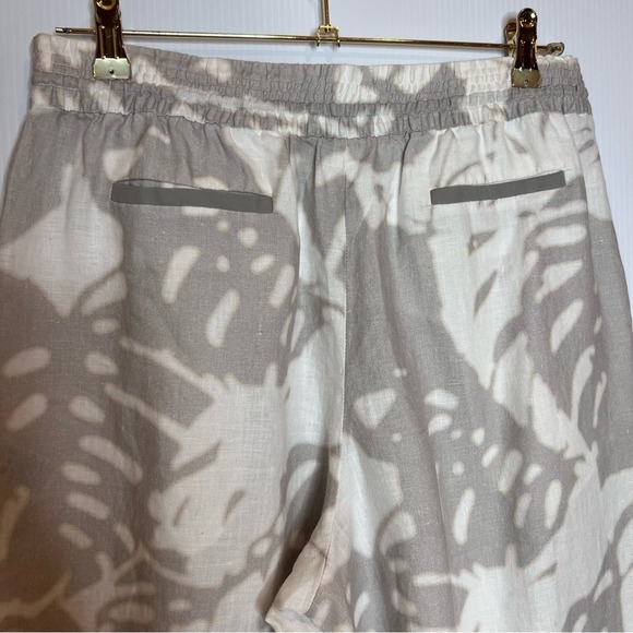 LAFAYETTE 148 100% Linen Tropical Print Wide‎ Leg Pants. Size Medium - Picture 6 of 8